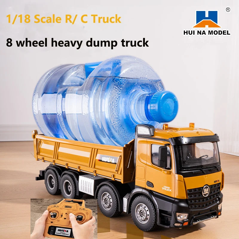 1/14サイズ8輪ダンプカーラジコンHUINA1536メタル部品搭載 1/14サイズ8輪ダンプカーラジコンHUINA1536メタル部品搭載