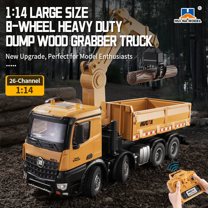 1/14サイズ　折り曲げクレーントラックラジコンHUINA　1538 HUINA 1538 RC TIPPER TRUCK – Huina Construction Toys