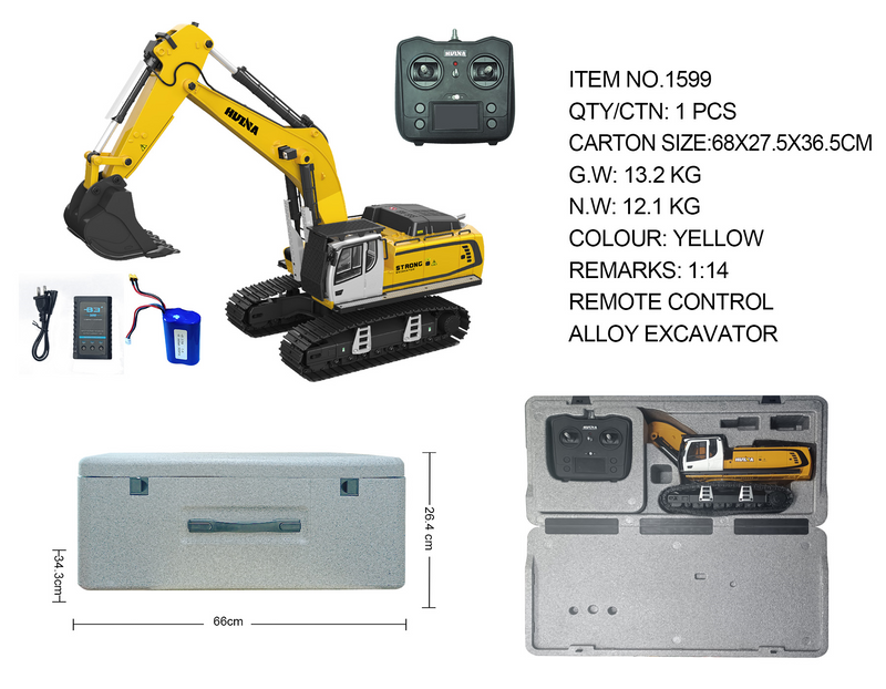 Rc top huina excavator