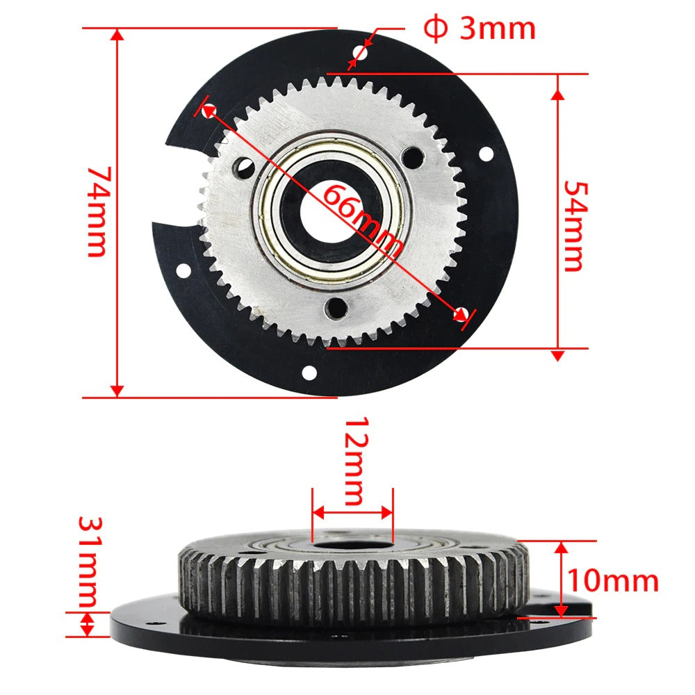 ユピ Metal Rotary Gear Plate With Pinion for Huina 1550/1592/1593/1594