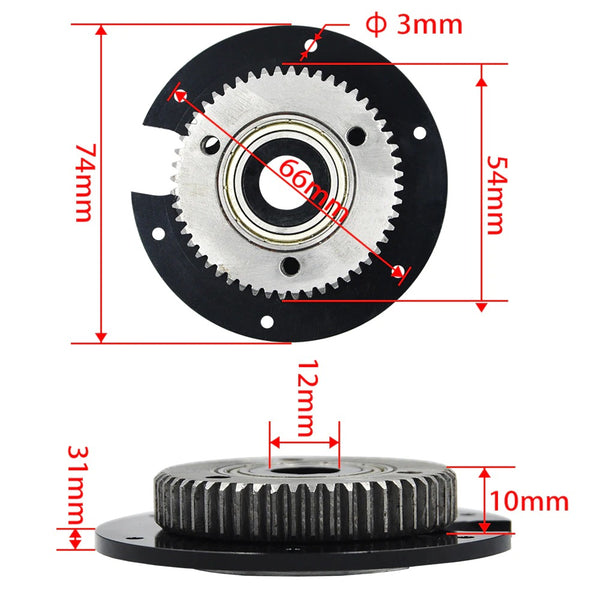Metal Rotary Gear Plate With Pinion for Huina 1550/1592/1593/1594 Excavator